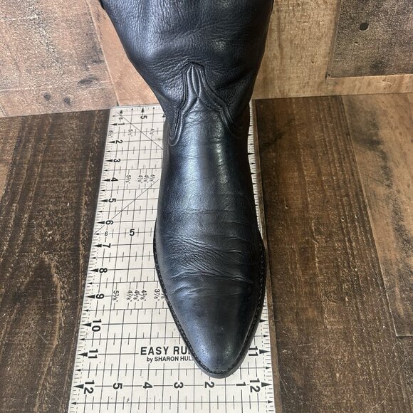 Lucchese Classics L818128 Soft Leather Black Western Cowboy Boots Mens 10.5 D - Picture 5 of 12